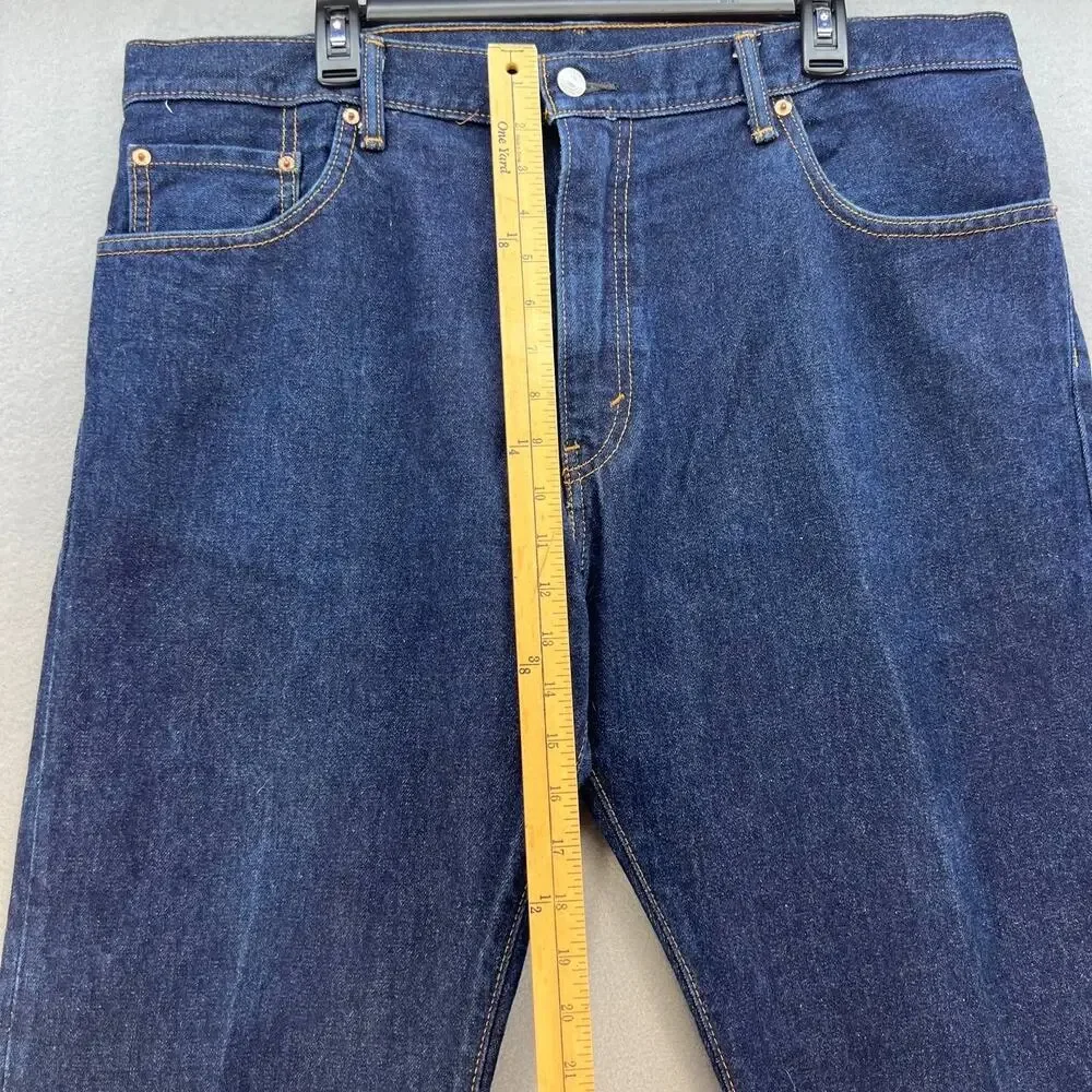 Levi's 517 Men's Bootcut Jeans Size W38 L30 Dark Denim Wash - Picture 10 of 12